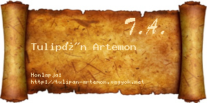 Tulipán Artemon névjegykártya